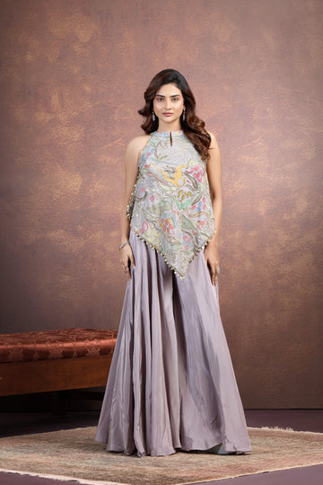 Elegant Mauve Indo-Western Set