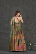 Green Lehenga Set with Printed & Embroidered Detailing | Rasaya 