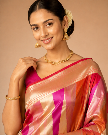 Multicolour Handwoven Silk Saree