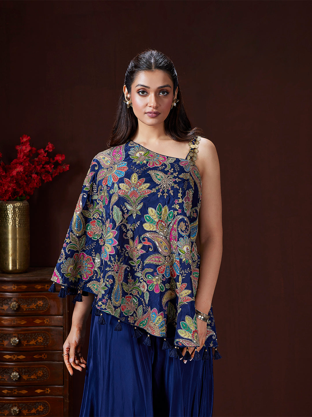 Floral Kaftan Georgette Sharara Set